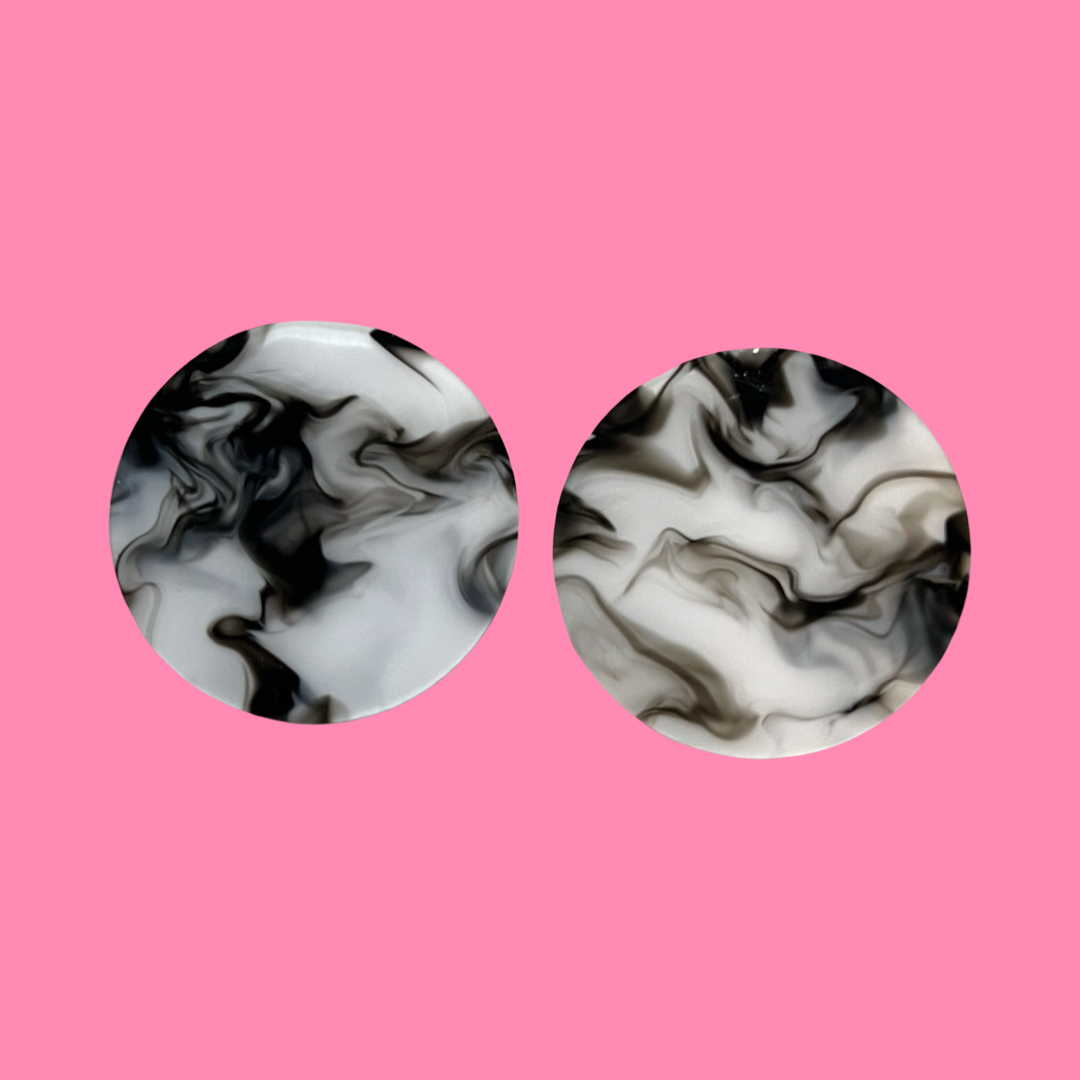 Black & White Tye Dye (3cms)