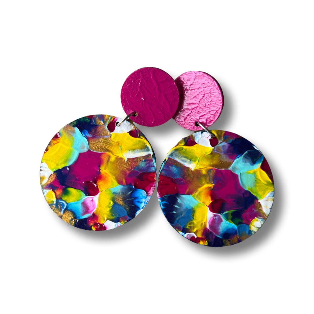 Rainbow π Pop Statement Dangles
