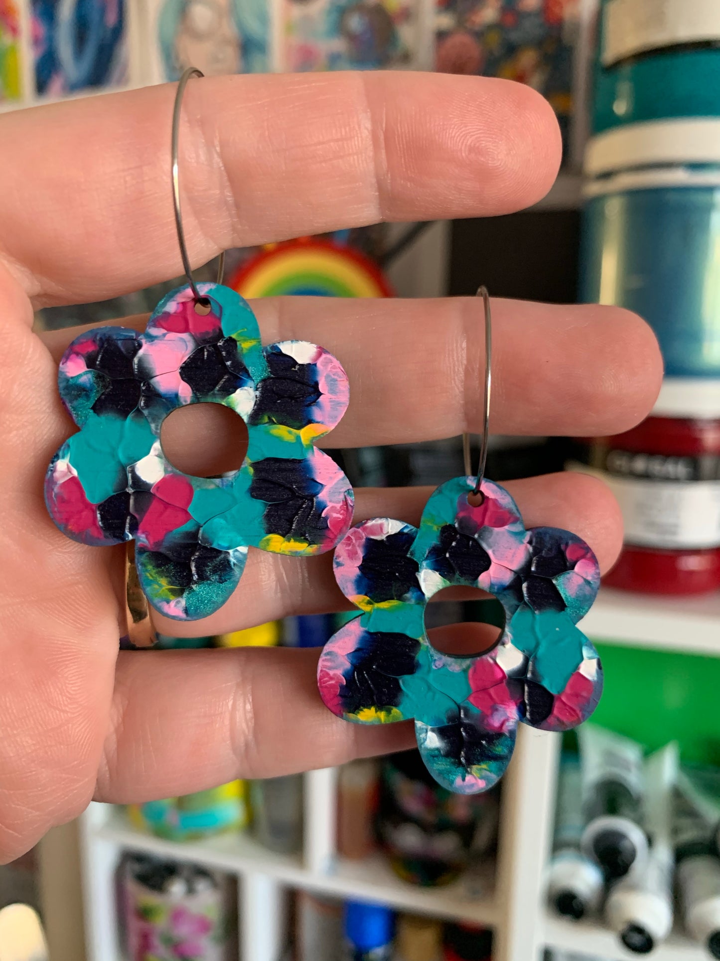Arty Flower Hoops