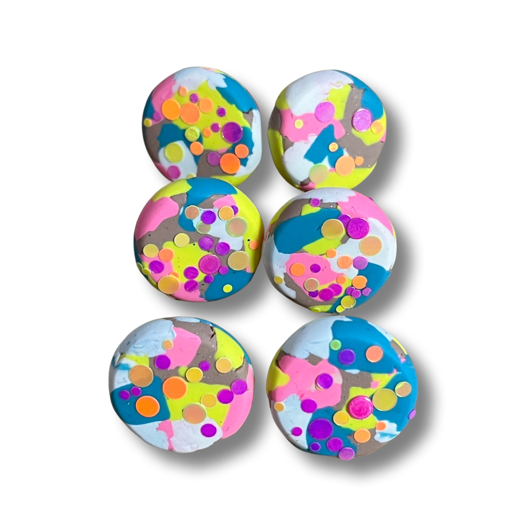 PolymerClay POP Rocks studs