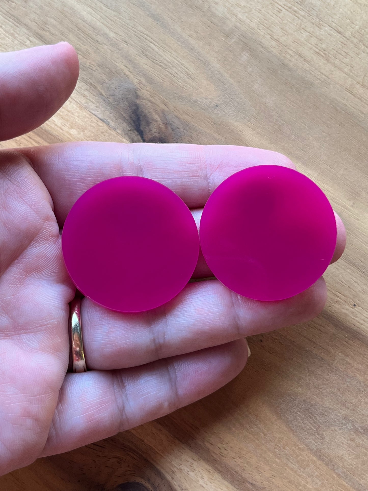 Magenta Statement Studs