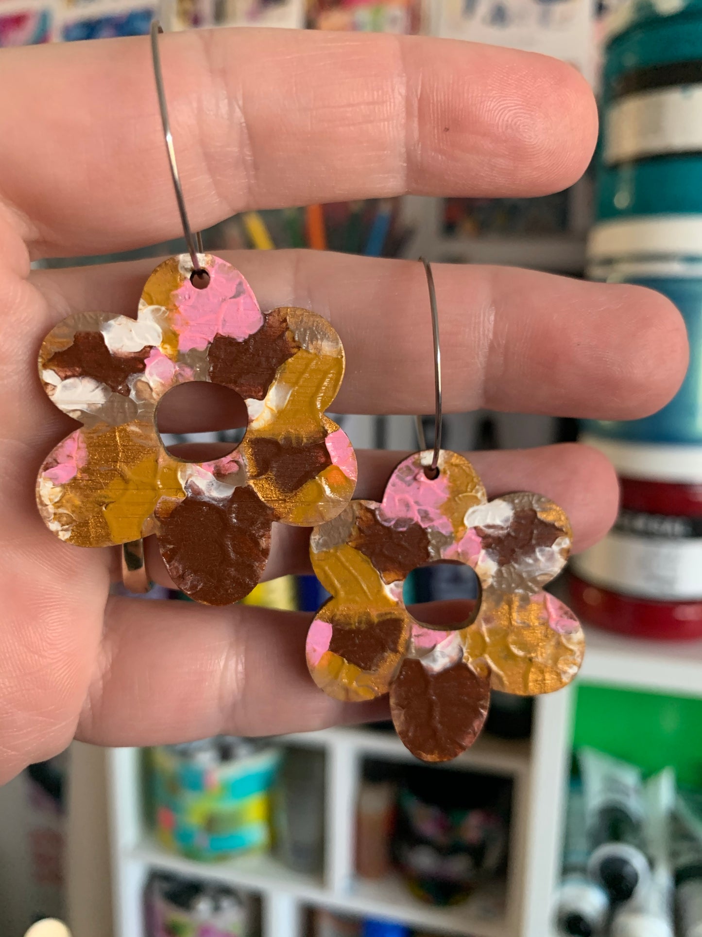 Arty Flower Hoops