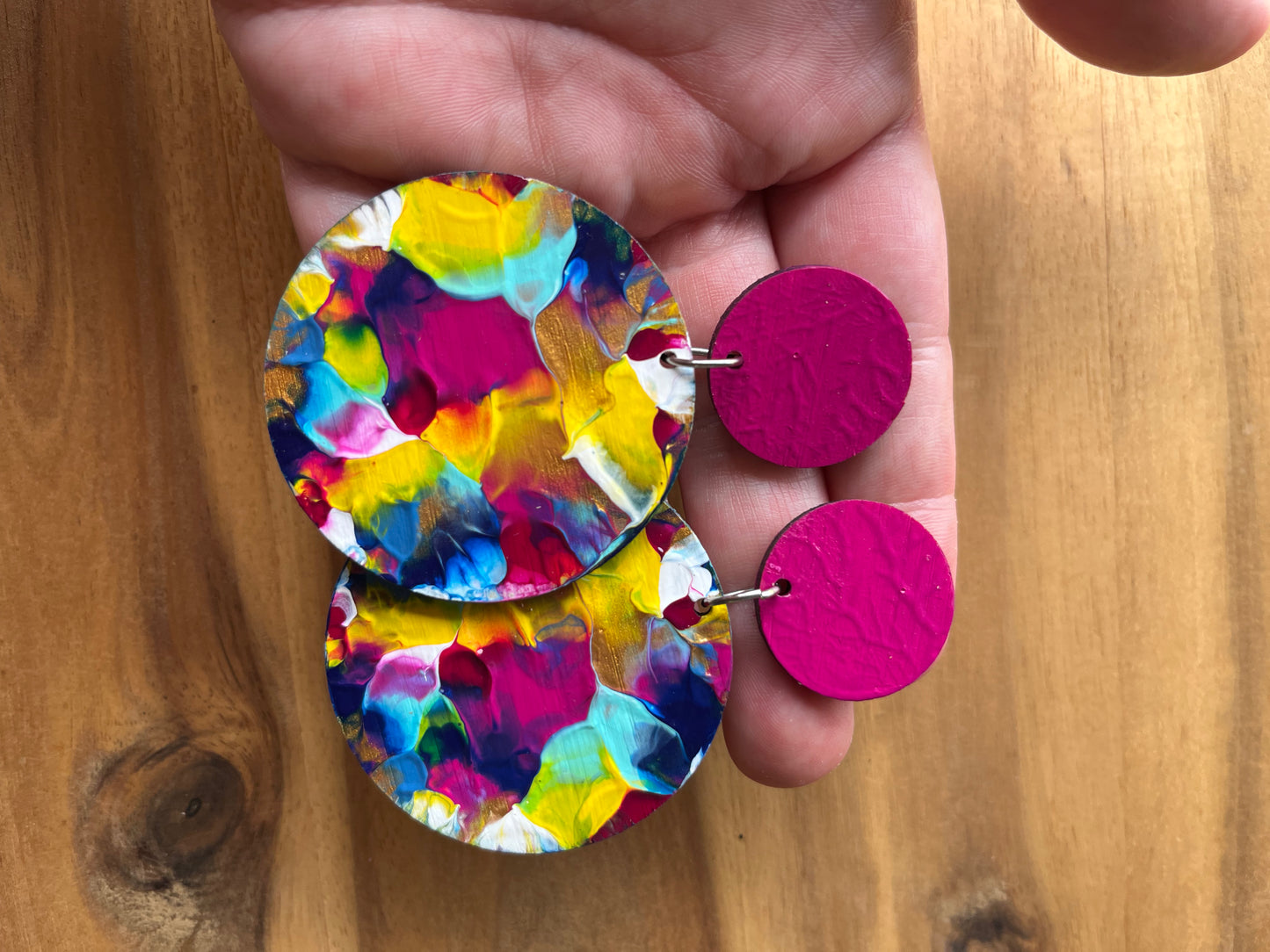 Rainbow π Pop Statement Dangles