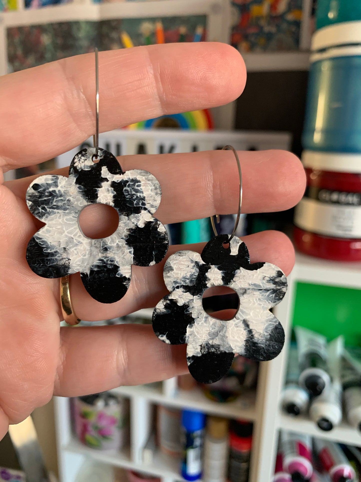 Arty Flower Hoops