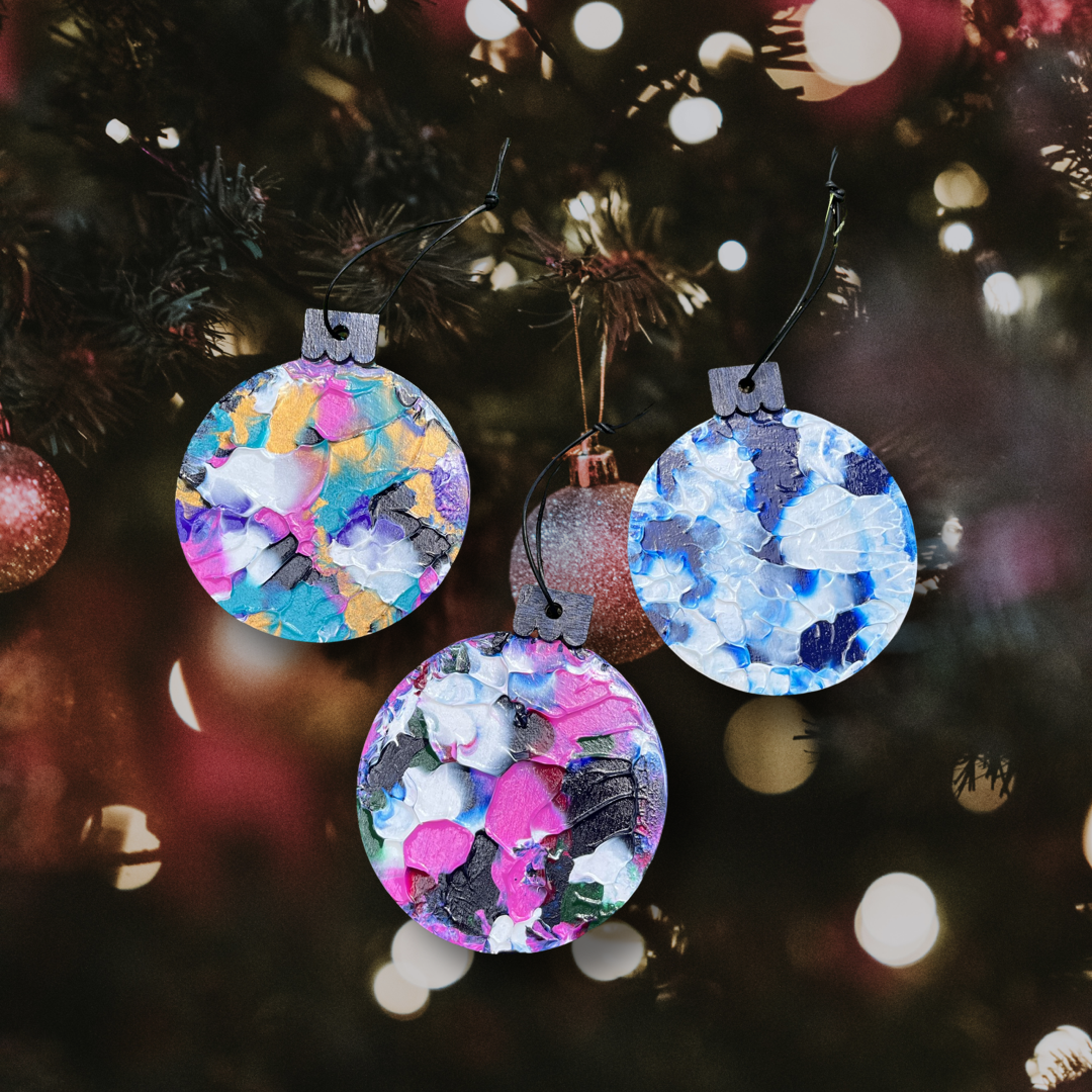 Abstract Arty Christmas Ornaments