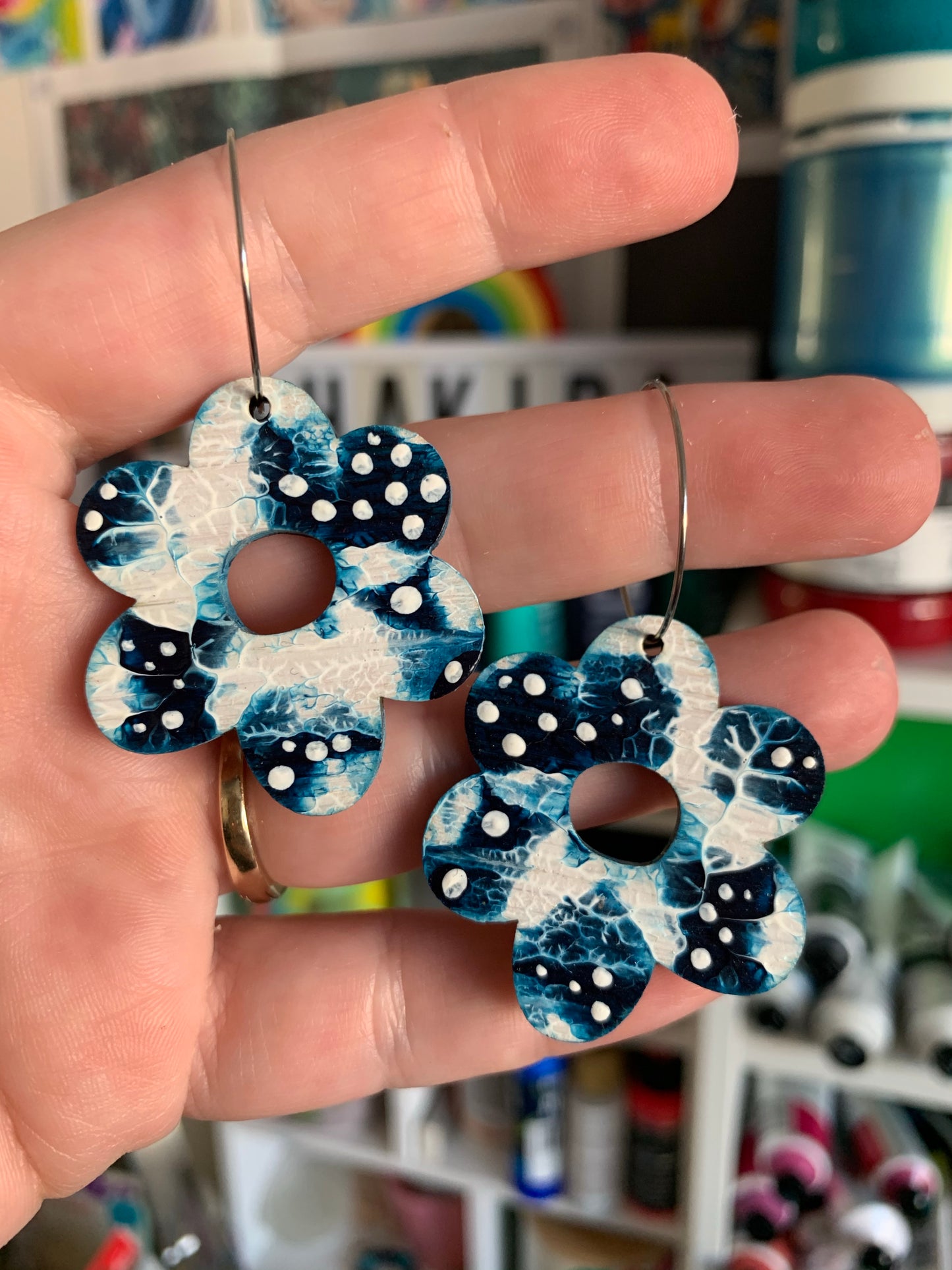 Arty Flower Hoops