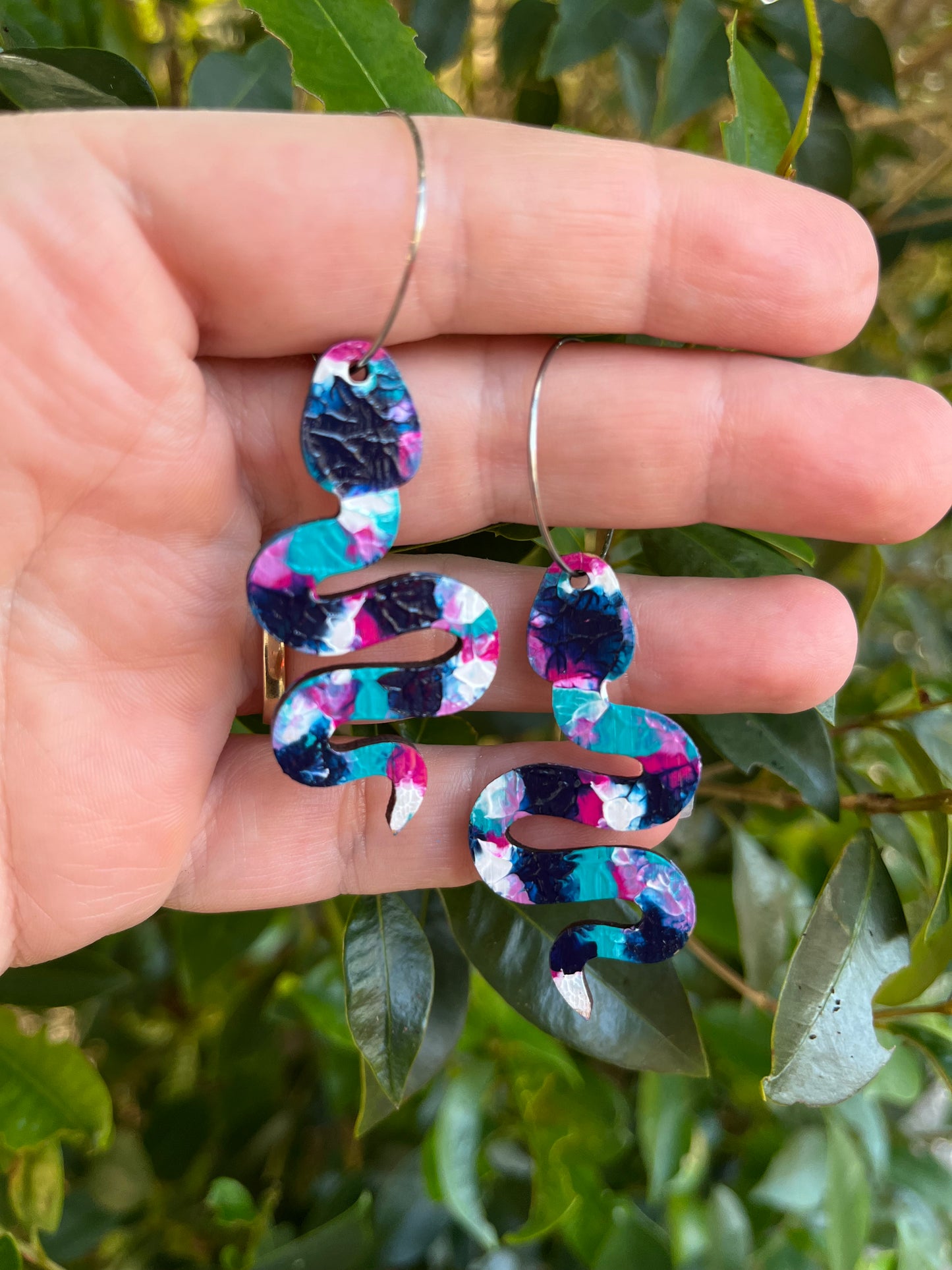 Arty Snakes 🐍 Hoop Earrings