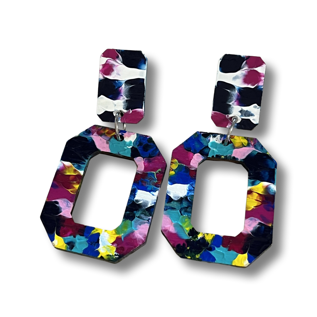 Colourful Arty Dangle Earrings