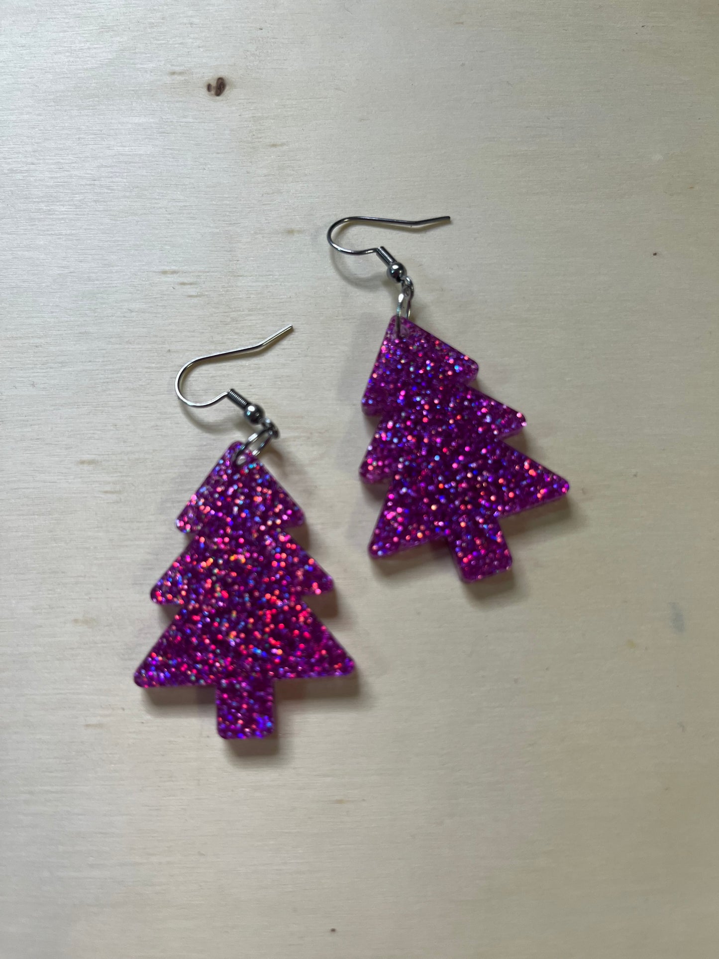 Glittery Pinky Purple Tree Hook