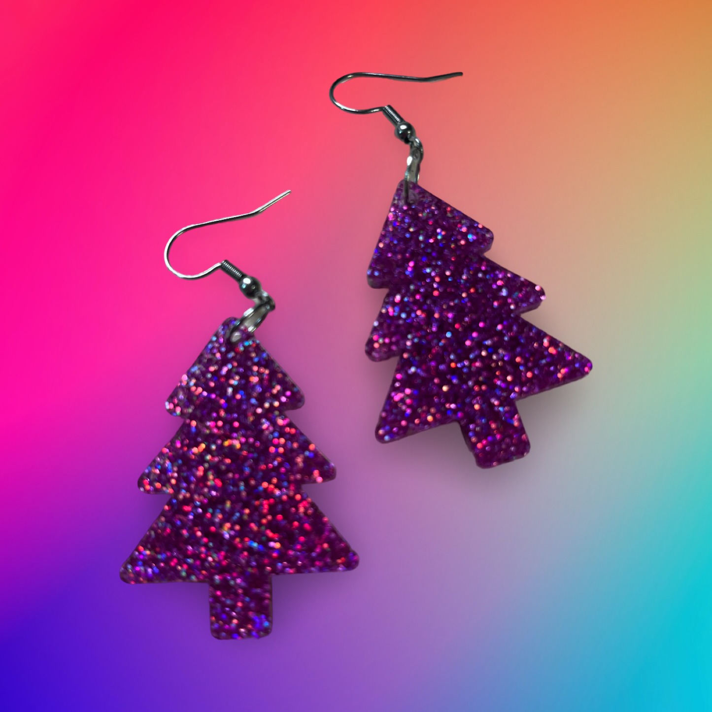 Glittery Pinky Purple Tree Hook