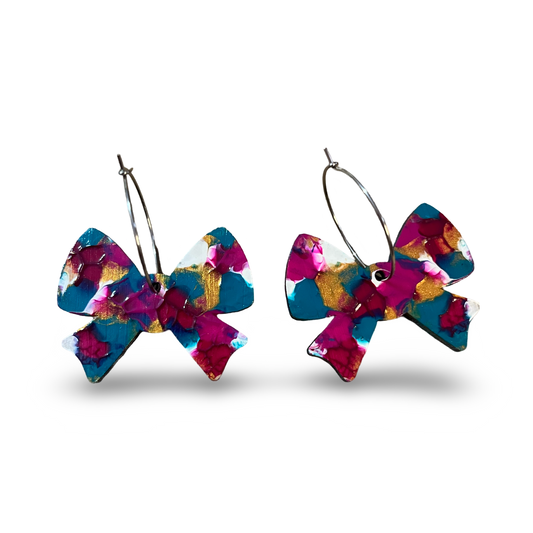 Abstract Arty Bow Hoops