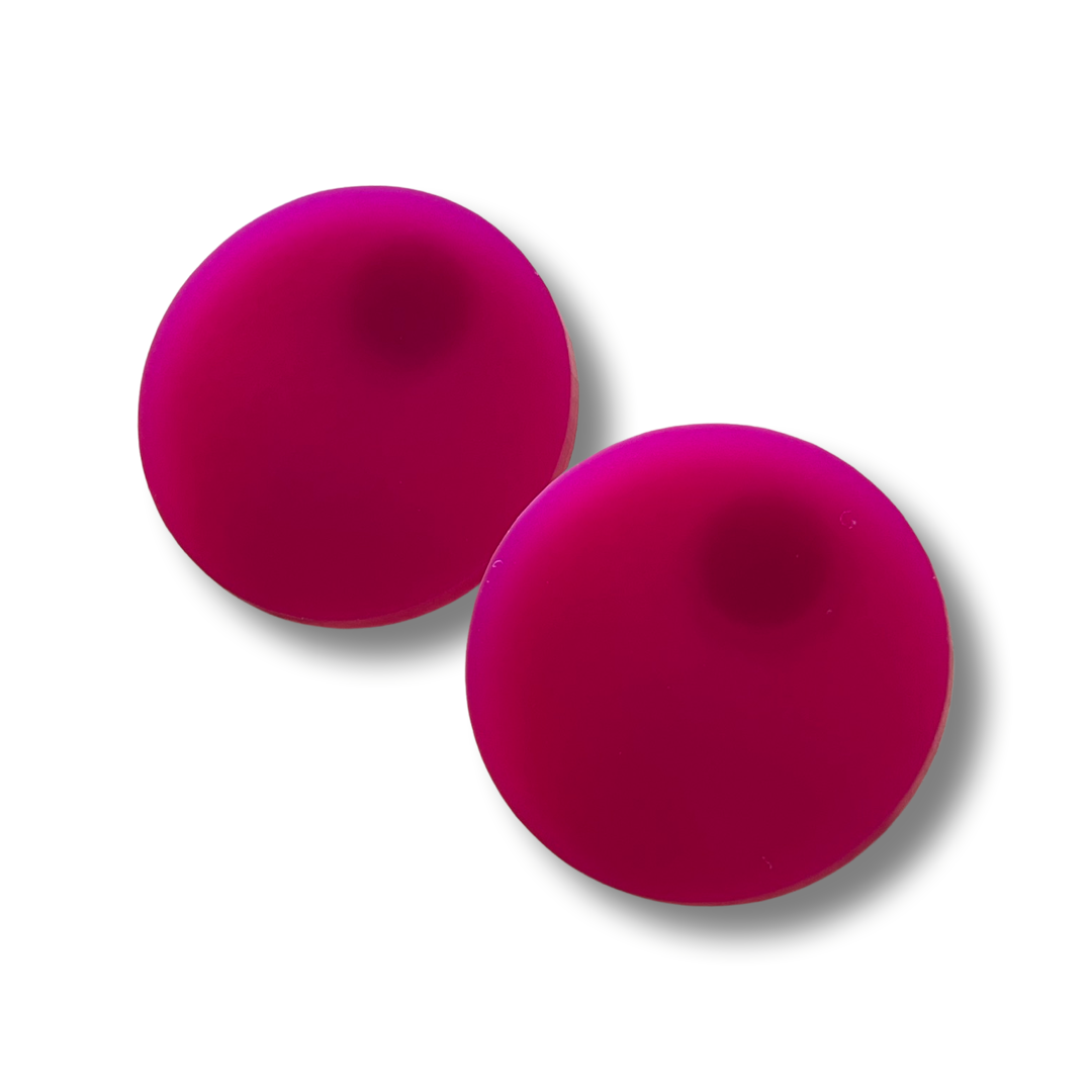 Magenta Statement Studs