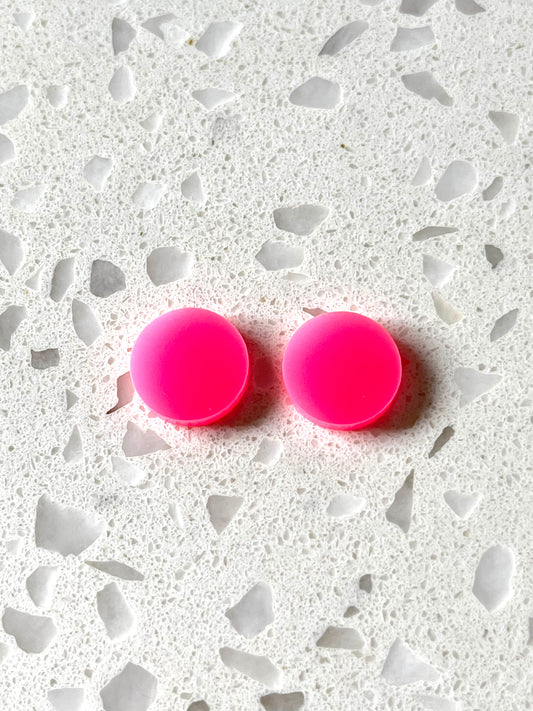Mini  Hot Pink Statement Studs (1.5cms)